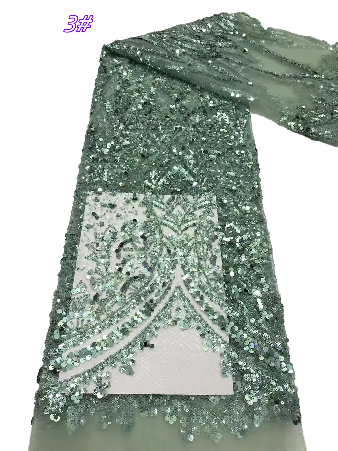 New European and American heavy industry mesh bead tube sequin embroidered pattern fabric, lace tulle wedding evening dress
New European and American heavy industry mesh bead tube sequin embroidered pattern fabric, lace tulle wedding evening dress