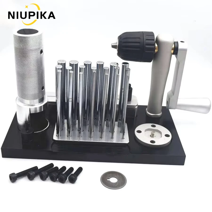 NIUPIKA Stainless Steel Wire Drawing Machine Hand-Cranked Manual Round Tube Tightener Jewelry Wire Winding Collar Maker Tool
NIUPIKA Stainless Steel Wire Drawing Machine Hand-Cranked Manual Round Tube Tightener Jewelry Wire Winding Collar Maker Tool