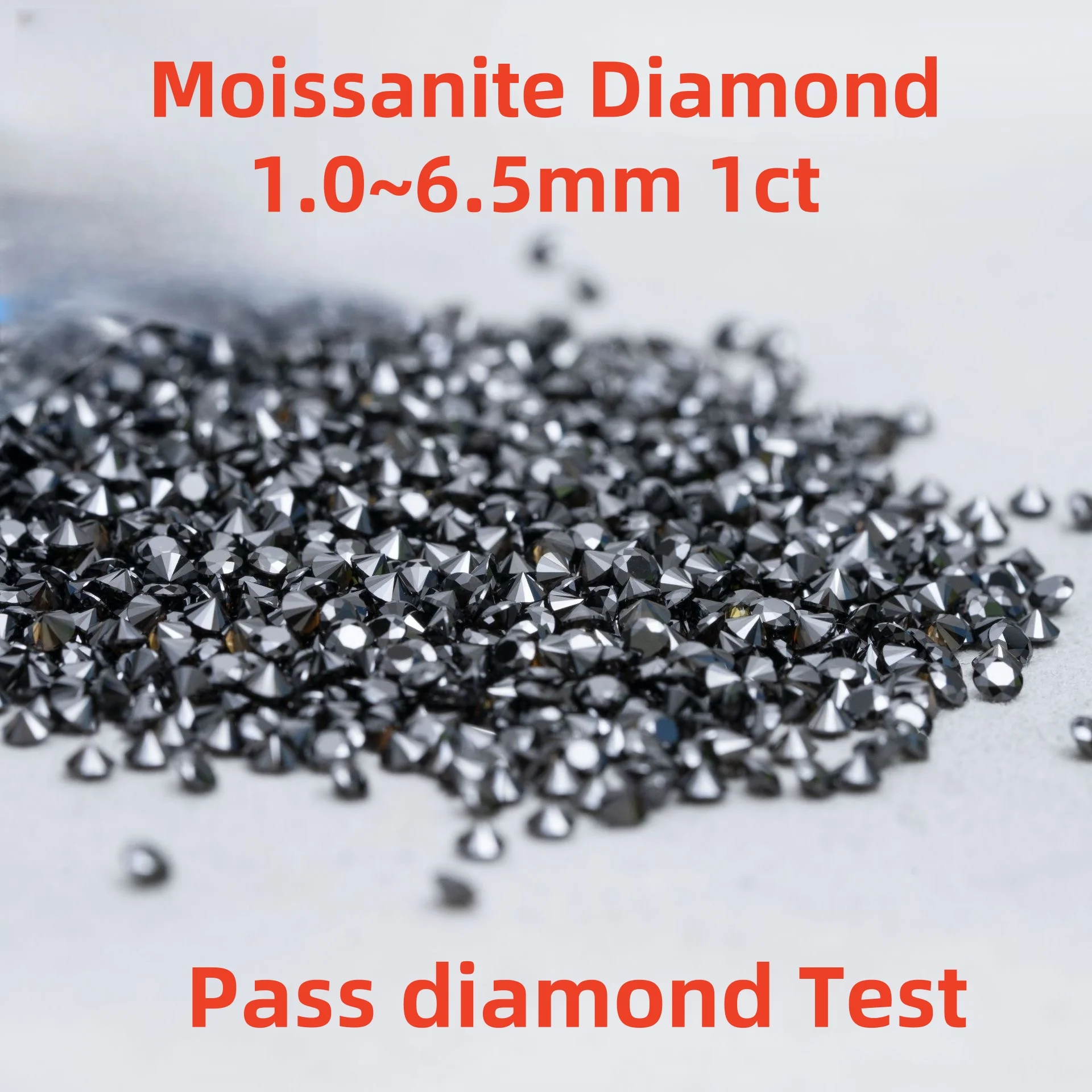 Black color Genuine 1.0ct 0.8~5.0mm Round shape Lab Grown Loose 100% Real Moissanite Stone Test Positive for jewelry
Black color Genuine 1.0ct 0.8~5.0mm Round shape Lab Grown Loose 100% Real Moissanite Stone Test Positive for jewelry