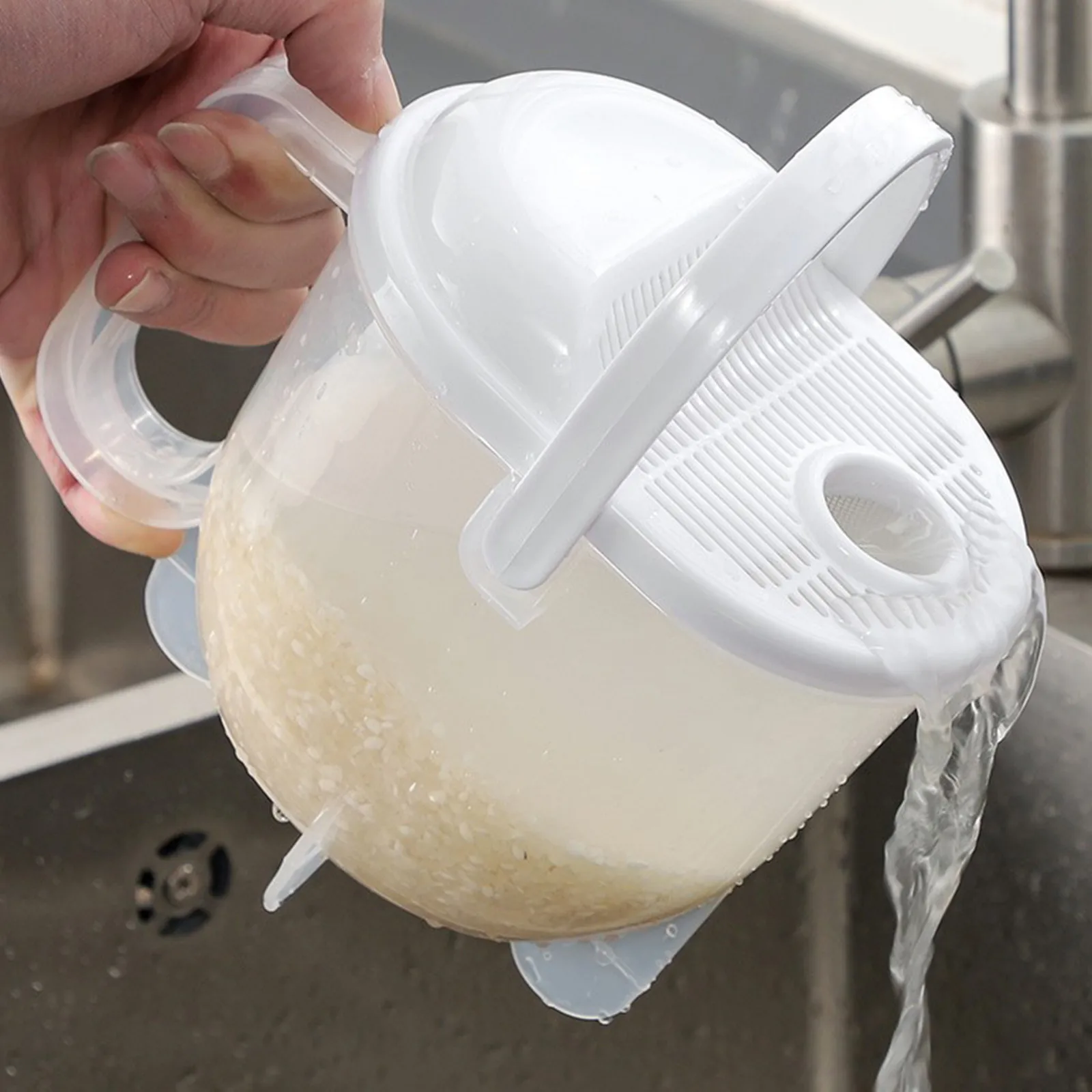 Novelty Household Kitchen Small Tool Lazy Tool Rice Washing Screen Rice Washing Machine Convection Plastic Two Water Rice
Novelty Household Kitchen Small Tool Lazy Tool Rice Washing Screen Rice Washing Machine Convection Plastic Two Water Rice