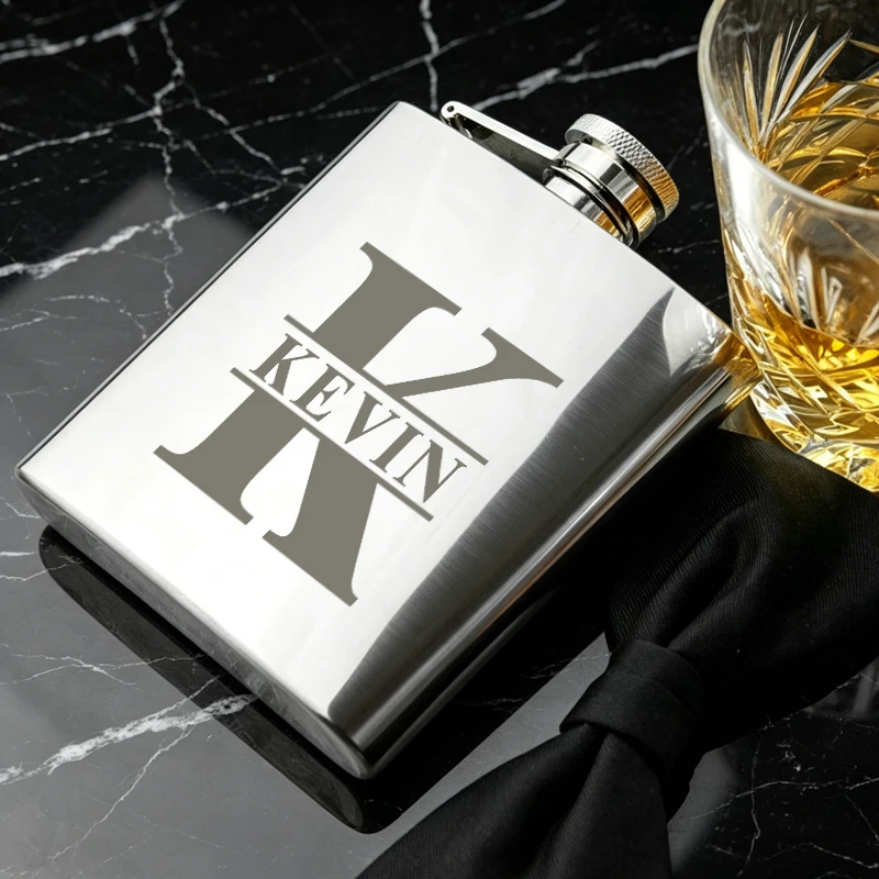 Personalised Stainless Steel Hip Flask 6oz Engraved Hip Flask for Groomsmen Gifts, Fathers Day Gifts, Birthday Gift
Personalised Stainless Steel Hip Flask 6oz Engraved Hip Flask for Groomsmen Gifts, Fathers Day Gifts, Birthday Gift