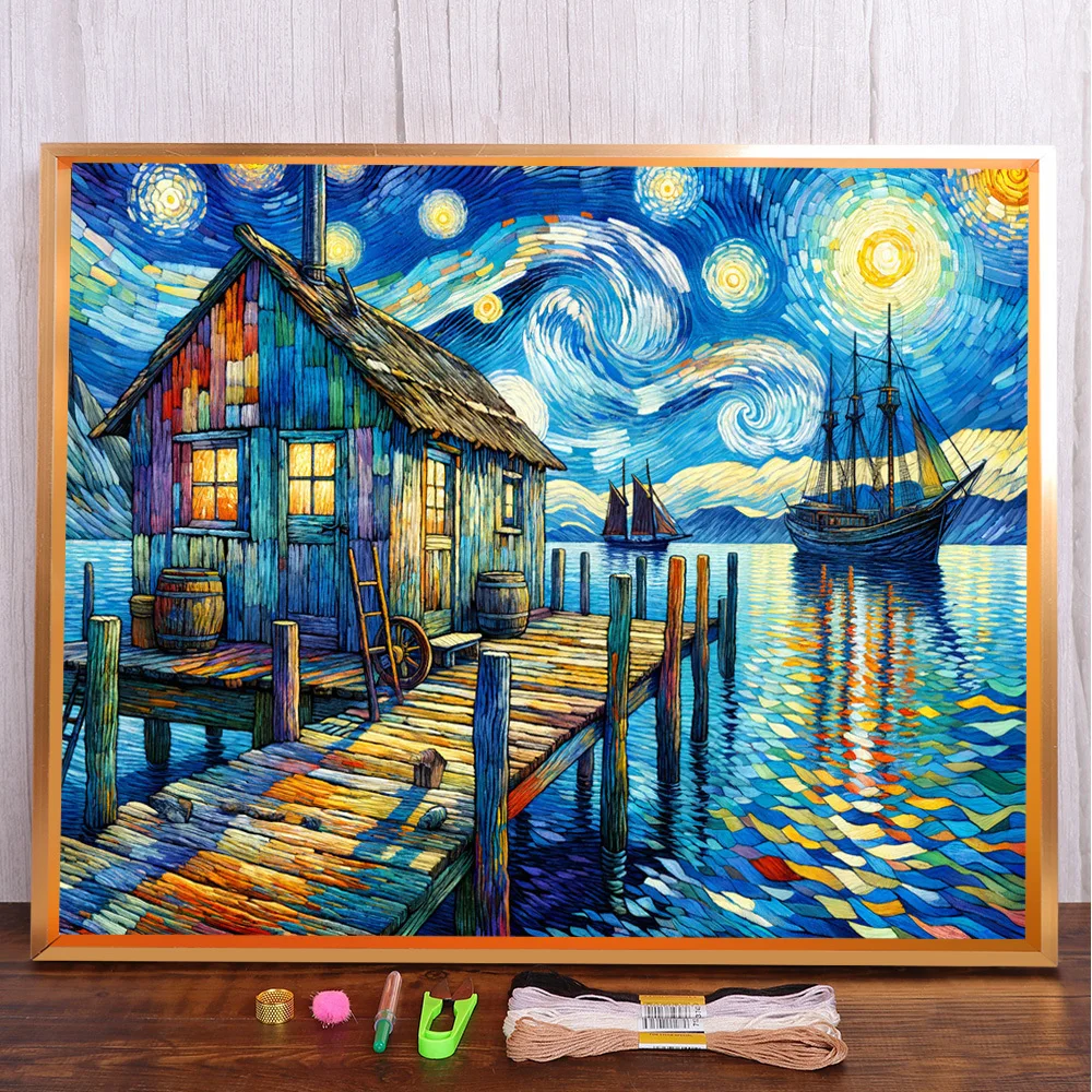 Landscape Ocean Ship Printed Fabric Cross Stitch Set DIY Embroidery Handiwork Handicraft Painting Craft Promotions Counted Sales
Landscape Ocean Ship Printed Fabric Cross Stitch Set DIY Embroidery Handiwork Handicraft Painting Craft Promotions Counted Sales
