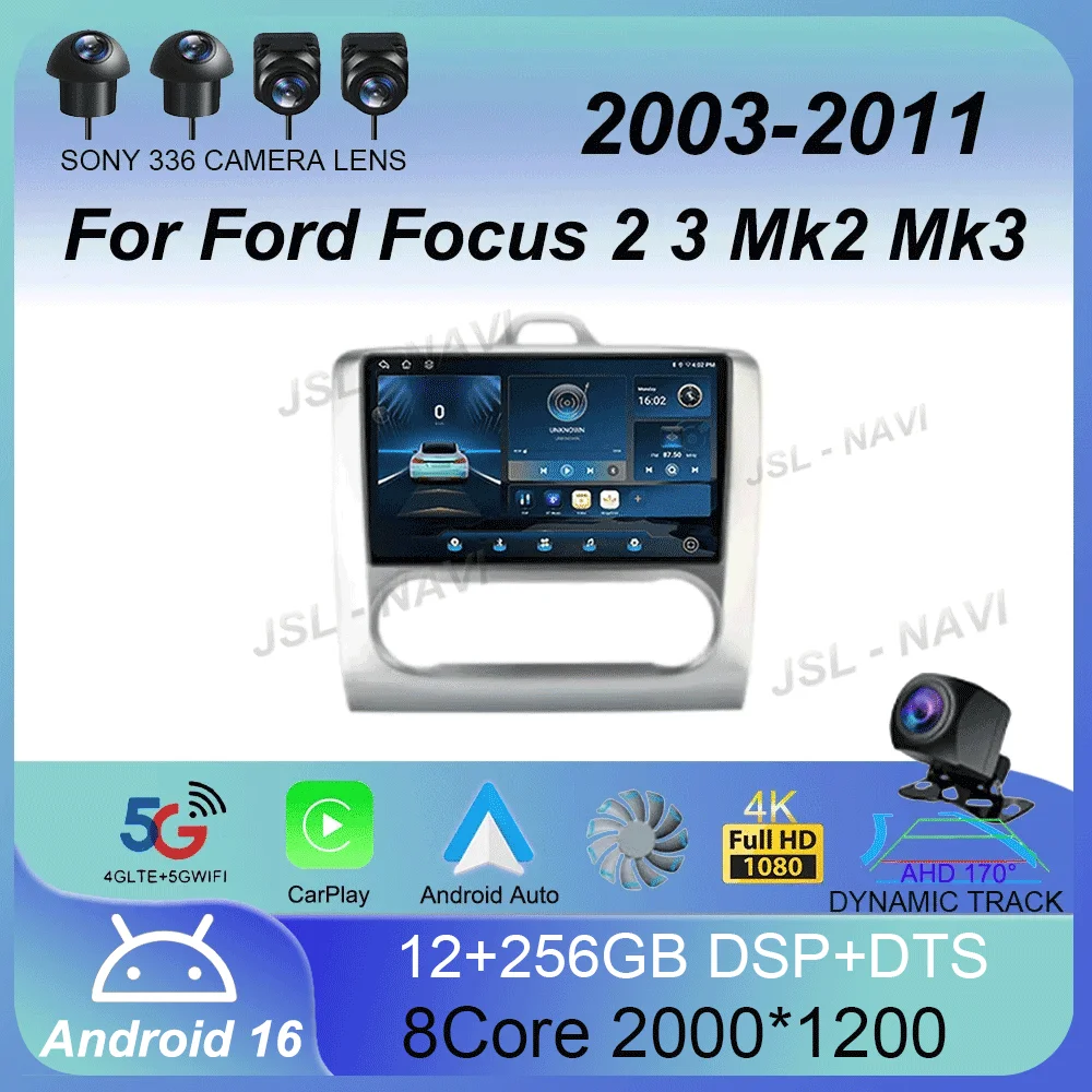 Android 16 For Ford Focus 2 3 Mk2 Mk3 2004 2005 2006 2007 - 2011 Car Radio Navigation Multimedia Player WIFI+4G GPS Carplay Auto
Android 16 For Ford Focus 2 3 Mk2 Mk3 2004 2005 2006 2007 - 2011 Car Radio Navigation Multimedia Player WIFI+4G GPS Carplay Auto