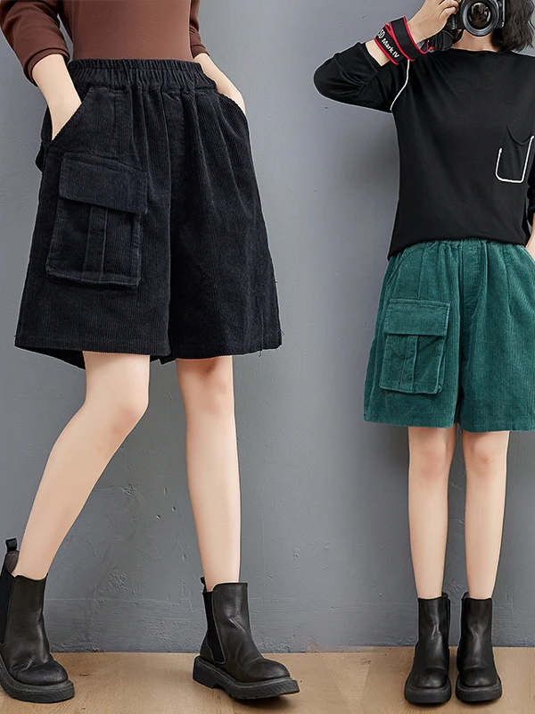 Corduroy Wide Leg Pants with Big Pockets Loose Fit High Waist Women's Autumn Winter plus Size Shorts Slimming Corduroy Five-Q...
Corduroy Wide Leg Pants with Big Pockets Loose Fit High Waist Women's Autumn Winter plus Size Shorts Slimming Corduroy Five-Q...