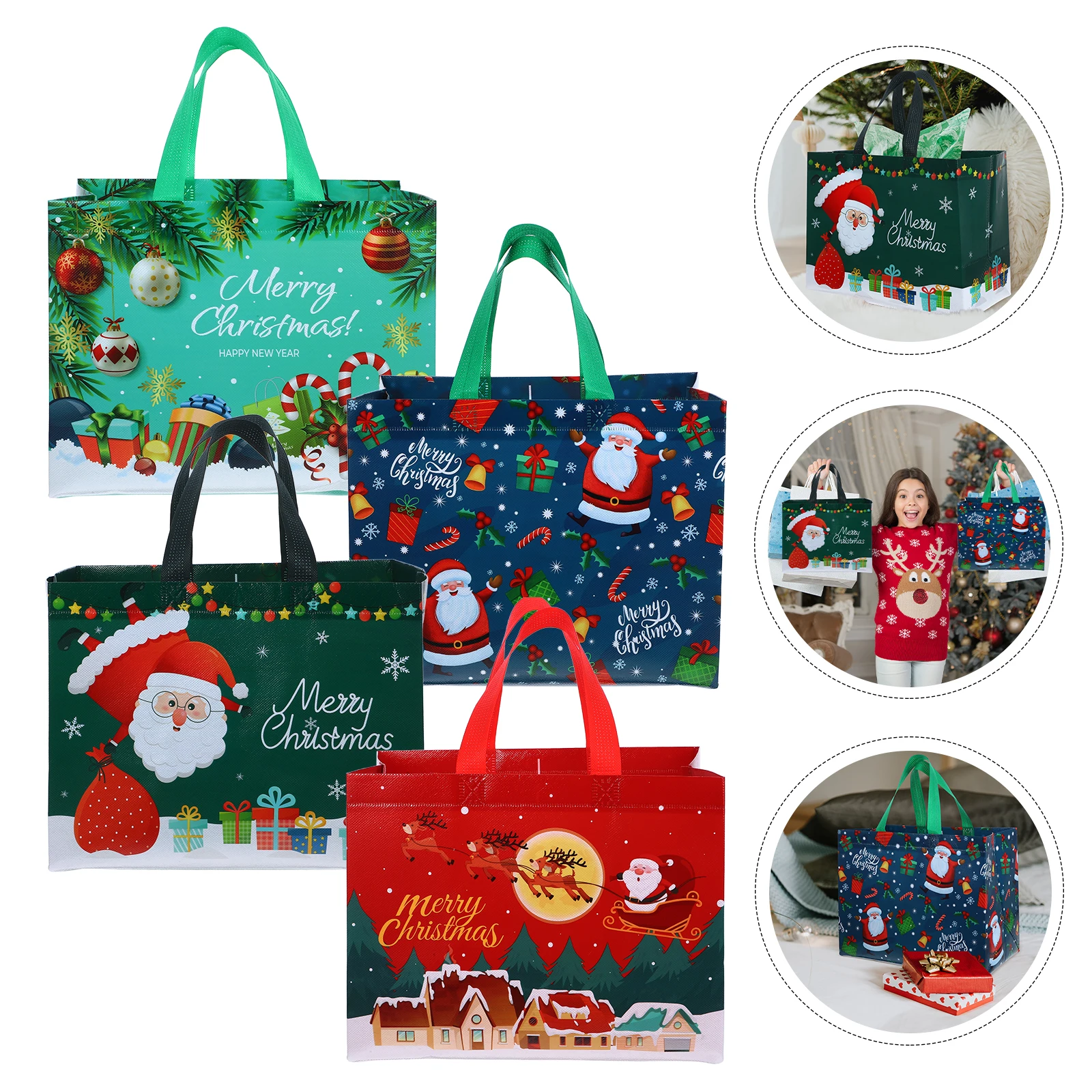 12pcs Christmas Themed Party Bags Gift Bags Non-Woven Fabrics Bags Xmas Present Bags Reusable Handbag Tote Bags Large
12pcs Christmas Themed Party Bags Gift Bags Non-Woven Fabrics Bags Xmas Present Bags Reusable Handbag Tote Bags Large
