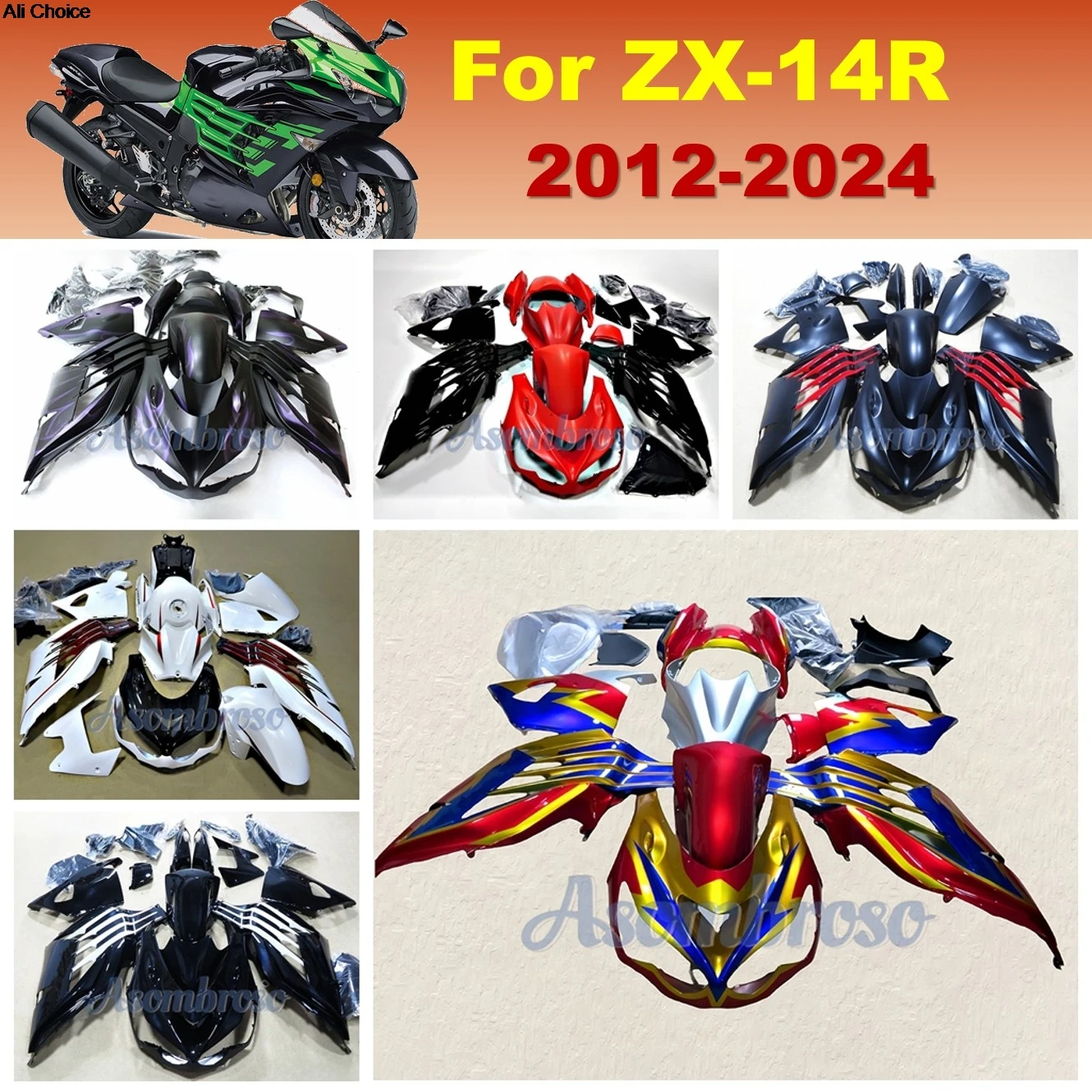 Injection Fairing kit fit for Ninja ZX 14R 2012-2024 ZX-14R Custom Bodywork set
Injection Fairing kit fit for Ninja ZX 14R 2012-2024 ZX-14R Custom Bodywork set