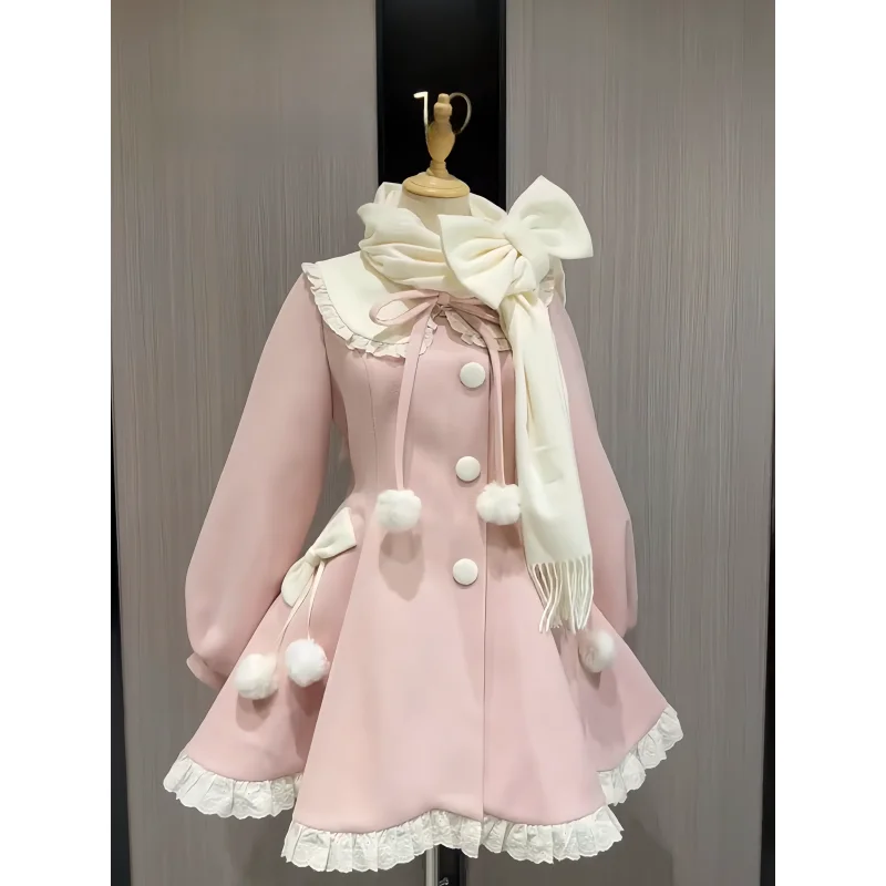 Japanese Kawaii Lolita Lace Patchwork Sweet Dress Coat Women Y2k Aesthetic Contrast Color Dresses Single Breasted Party Vestidos
Japanese Kawaii Lolita Lace Patchwork Sweet Dress Coat Women Y2k Aesthetic Contrast Color Dresses Single Breasted Party Vestidos