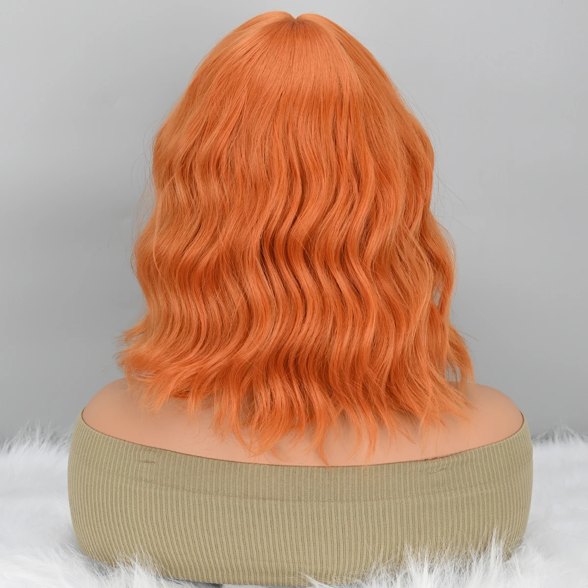 Short Wavy Curly Women Fresh Bright Synthetic Ordinary Flat Bangs Bob Wig (Light Orange)
Short Wavy Curly Women Fresh Bright Synthetic Ordinary Flat Bangs Bob Wig (Light Orange)