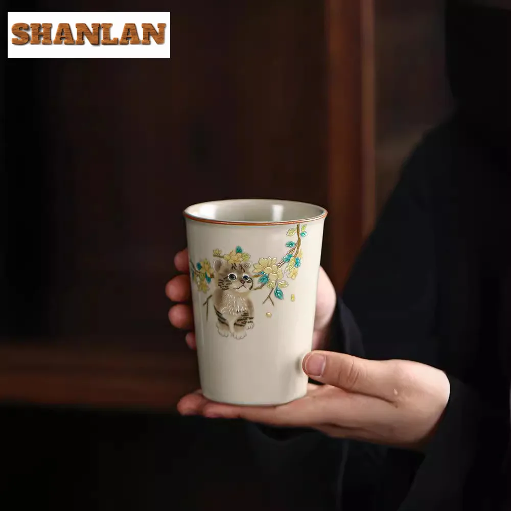 250 мл фарфоровая чайная чашка Cute Cat Ru Kiln, кружка для колы большой емкости, маленькая дегустационная кружка, ароматическая чашка, набор чайной посуды для рукоделия
250 мл фарфоровая чайная чашка Cute Cat Ru Kiln, кружка для колы большой емкости, маленькая дегустационная кружка, ароматическая чашка, набор чайной посуды для рукоделия