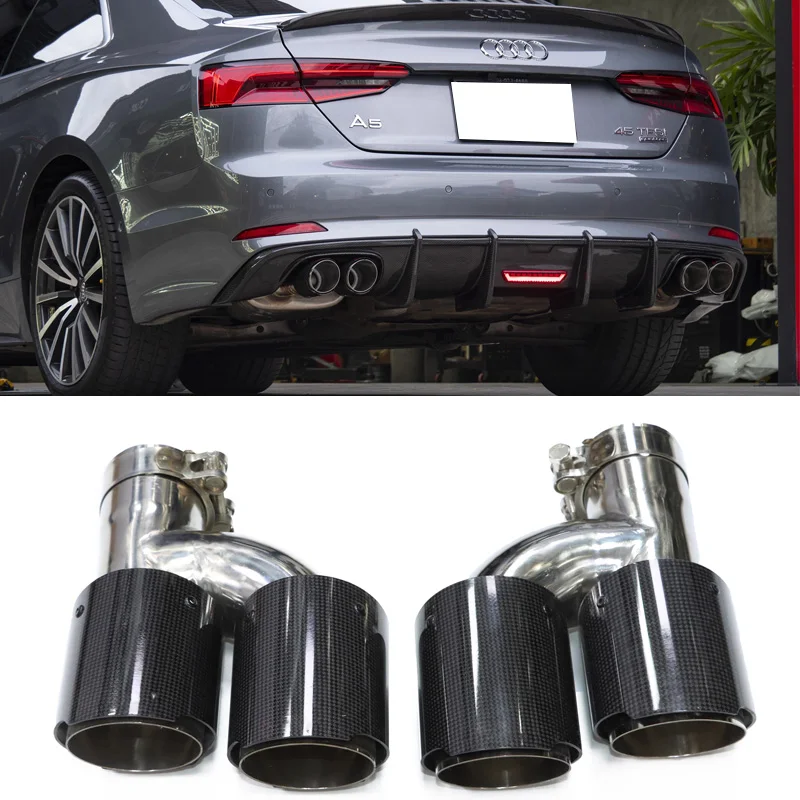 Car Carbon Fiber Glossy Muffler Tip H Shape Double Exhaust Pipe Mufflers Nozzle Decoration Universal Stainless Steel Tailpipe
Car Carbon Fiber Glossy Muffler Tip H Shape Double Exhaust Pipe Mufflers Nozzle Decoration Universal Stainless Steel Tailpipe