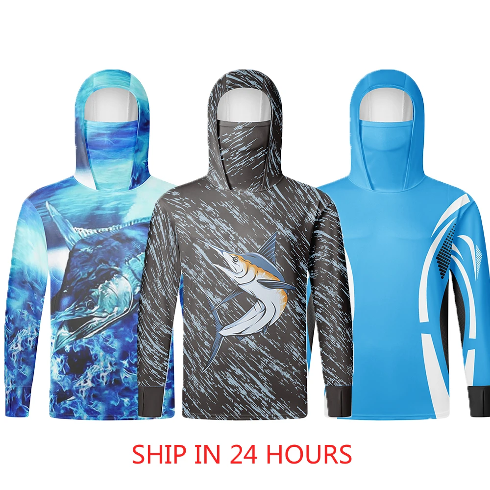 Spring Summer Fishing Jacket Long-Sleeved mask Hooded Sunscreen T-Shirt Breathable Cool Clothes
Spring Summer Fishing Jacket Long-Sleeved mask Hooded Sunscreen T-Shirt Breathable Cool Clothes