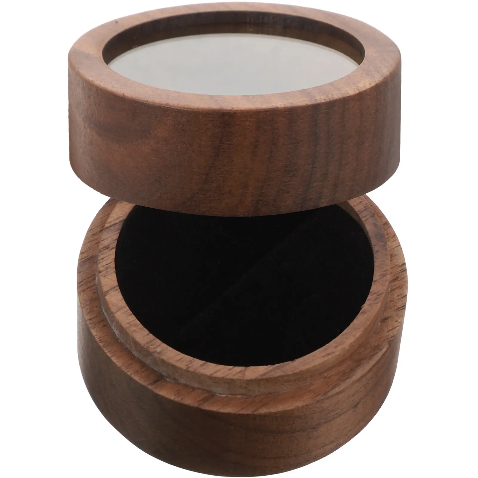 Wood Ring Box Small Round Jewelry Case Wedding Engagement Proposal Storage Holder Gift Box for Rings and Stud Earrings
Wood Ring Box Small Round Jewelry Case Wedding Engagement Proposal Storage Holder Gift Box for Rings and Stud Earrings
