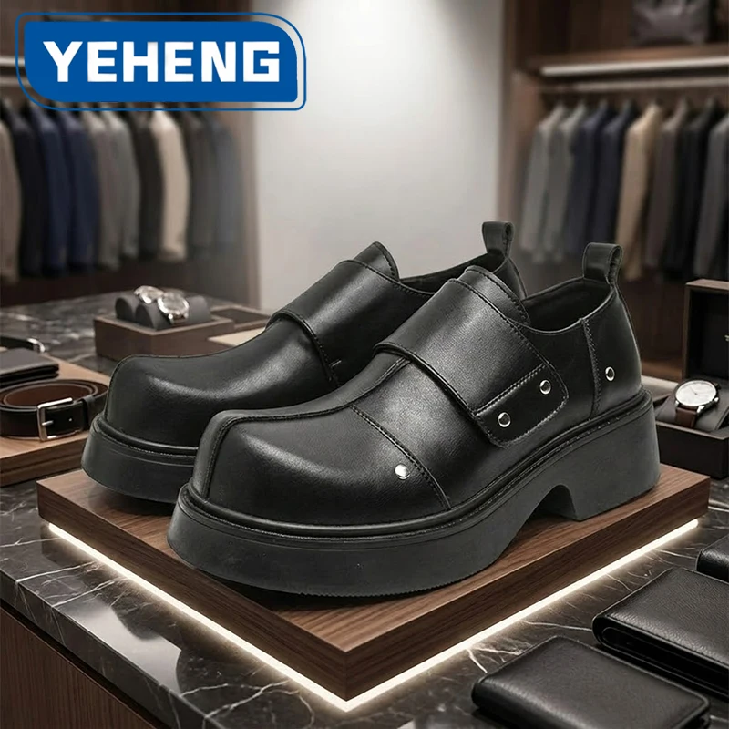 Chic Luxury Punk Men Monk Strap Dress Shoes Designer Leather High-Heel Platforms Commuter Loafers Party Prom Club Stage Footwear
Chic Luxury Punk Men Monk Strap Dress Shoes Designer Leather High-Heel Platforms Commuter Loafers Party Prom Club Stage Footwear