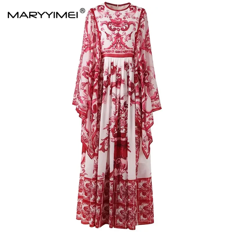 Seifrmann Spring Autumn Designer Women's dress Batwing Sleeve Print Loose Holiday robe Dresses
Seifrmann Spring Autumn Designer Women's dress Batwing Sleeve Print Loose Holiday robe Dresses