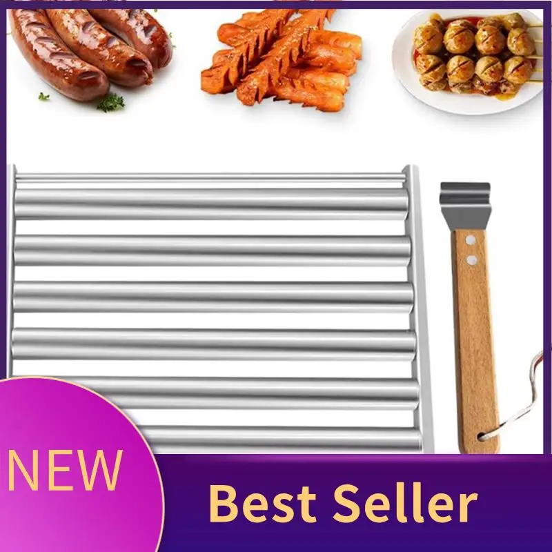 ABHI-Hot Dog Roller Sausage Roller Rack,Sausage Roll Rack Stainless Steel BBQ Hot Dog Rack, Hot Dog Roller For Camping Food
ABHI-Hot Dog Roller Sausage Roller Rack,Sausage Roll Rack Stainless Steel BBQ Hot Dog Rack, Hot Dog Roller For Camping Food