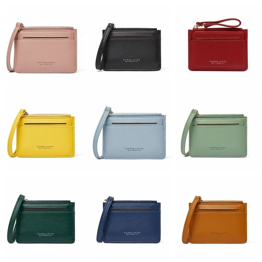 Simple PU Leather Card Bag Mini Wallet Purse Card Holder Keyring Solid Color Zipper Coin Purse Outdoor
Simple PU Leather Card Bag Mini Wallet Purse Card Holder Keyring Solid Color Zipper Coin Purse Outdoor