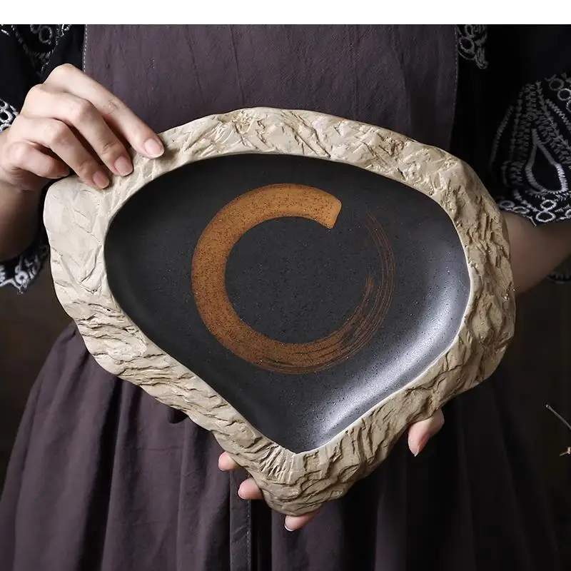 Ceramic Dinner Plate Irregular Texture Shallow Dessert Sushi Plates Sashimi Specialty Tableware
Ceramic Dinner Plate Irregular Texture Shallow Dessert Sushi Plates Sashimi Specialty Tableware