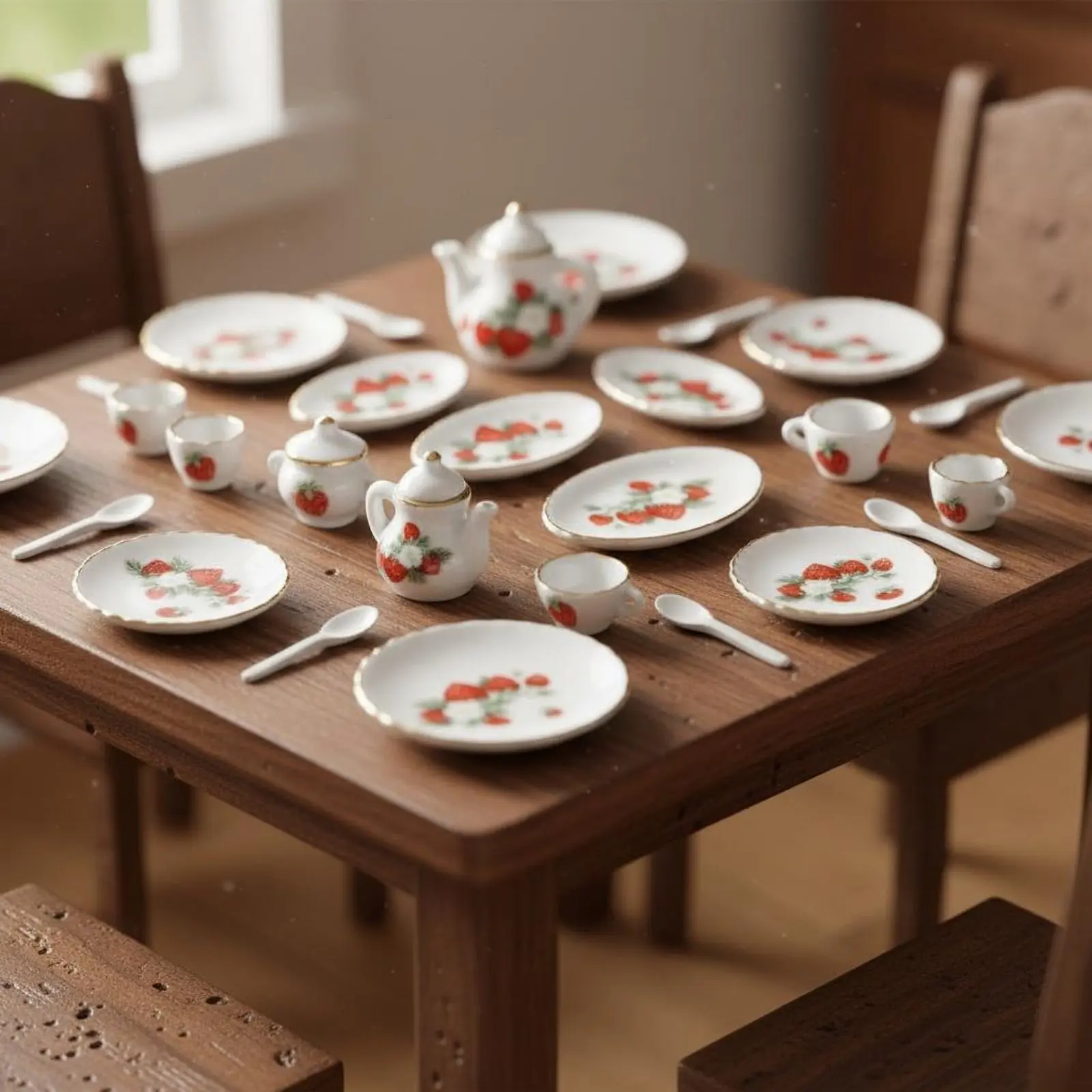 Ceramic Dollhouse Dinnerware Creative Gift Miniature Tea Set Porcelain Dollhouse Dishes Collectible Model for Hobbyists
Ceramic Dollhouse Dinnerware Creative Gift Miniature Tea Set Porcelain Dollhouse Dishes Collectible Model for Hobbyists