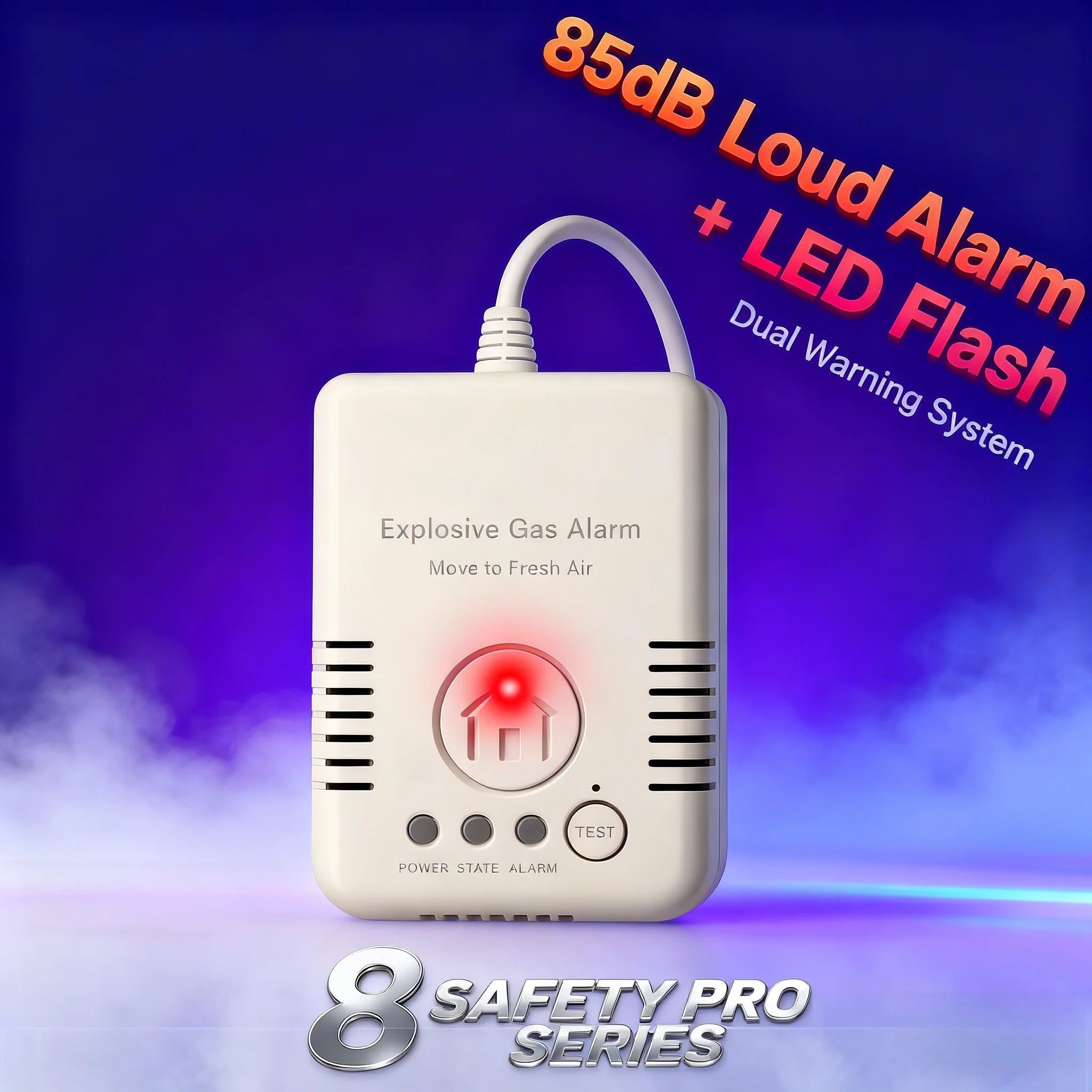 Professional Gas Leak Alarm 85dB 30s Response Natural Gas LPG Methane Detector For Industrial Home Safety
Professional Gas Leak Alarm 85dB 30s Response Natural Gas LPG Methane Detector For Industrial Home Safety