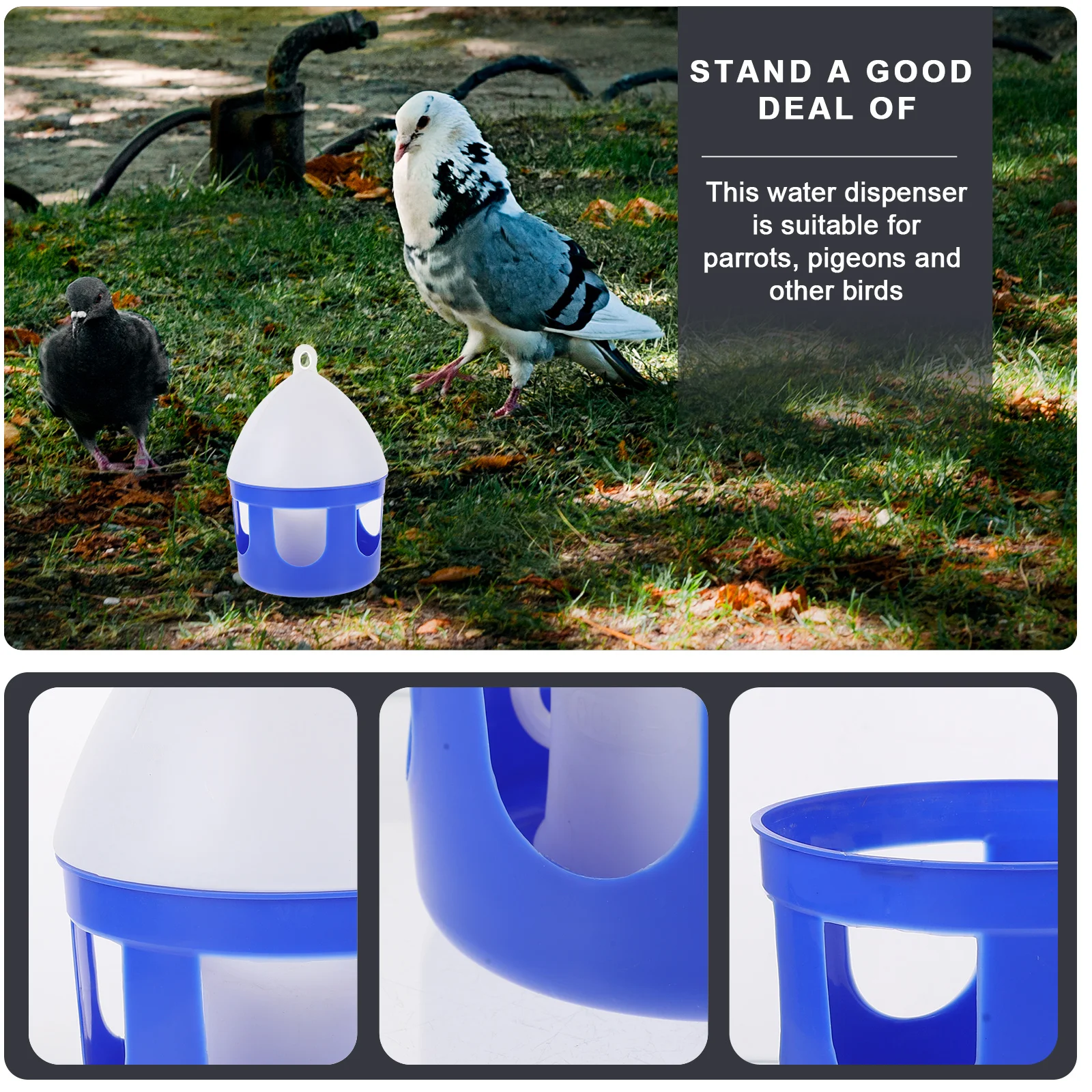 Pigeon Water Kettle 1Pcs Large Capacity Drinking Bowl Parrot Dove Feeder Portable Pet Bird Waterer Sturdy Convenient Tool
Pigeon Water Kettle 1Pcs Large Capacity Drinking Bowl Parrot Dove Feeder Portable Pet Bird Waterer Sturdy Convenient Tool