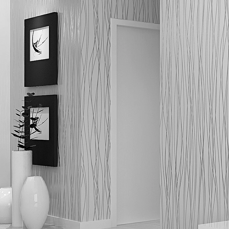 Plain Grey Silver Stripes Flocked Wallpaper Room Decor Modern Luxury Striped Texture Solid Gray Background Wall Paper Roll
Plain Grey Silver Stripes Flocked Wallpaper Room Decor Modern Luxury Striped Texture Solid Gray Background Wall Paper Roll