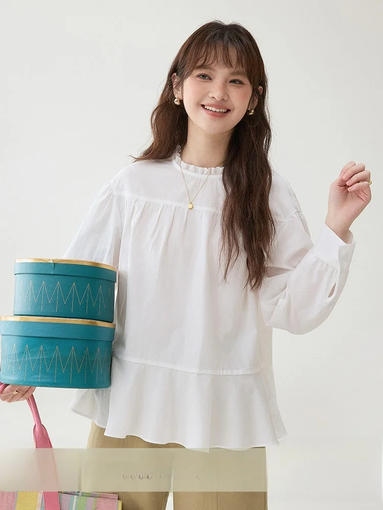 AMUU Original White Ruffle Hem Loose Long Sve round Ne Pullover irt Women's Spring New Sle Comfortable Breathable Co...
AMUU Original White Ruffle Hem Loose Long Sve round Ne Pullover irt Women's Spring New Sle Comfortable Breathable Co...