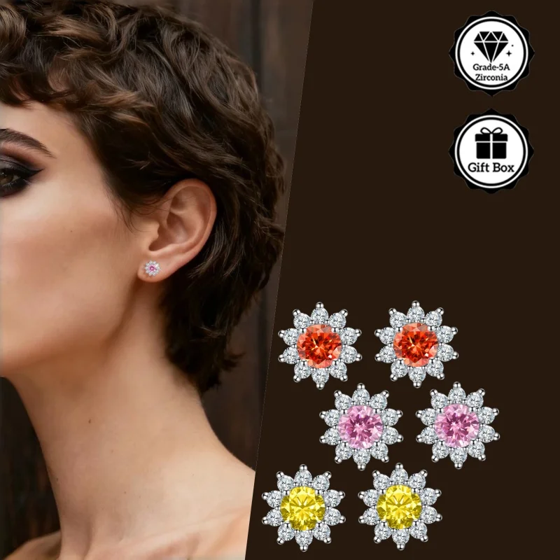 LAMVOICE Earrings for women, earrings with 925 sterling silver needles stud earrings,Zirconia earrings, earrings with gift box
LAMVOICE Earrings for women, earrings with 925 sterling silver needles stud earrings,Zirconia earrings, earrings with gift box