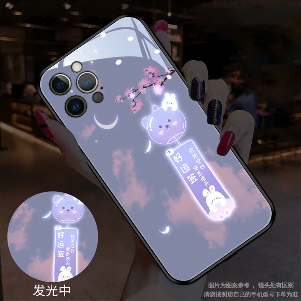 Wind Chime Rabbit LED Light Glow Luminous Phone Case Voice Controlled Shells For iPhone 16 E 15 14 13 12 11 Pro Max XR Plus SE
Wind Chime Rabbit LED Light Glow Luminous Phone Case Voice Controlled Shells For iPhone 16 E 15 14 13 12 11 Pro Max XR Plus SE