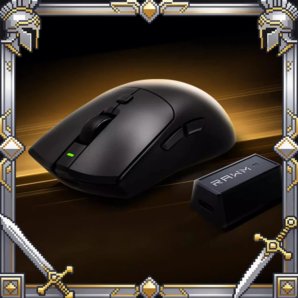 Беспроводная игровая мышь RAWM SH01S, три режима, 8 кГц, 1080p, 60 г, легкая, PAW3395, повышенная износостойкость, аксессуары для ПК, подарки
Беспроводная игровая мышь RAWM SH01S, три режима, 8 кГц, 1080p, 60 г, легкая, PAW3395, повышенная износостойкость, аксессуары для ПК, подарки