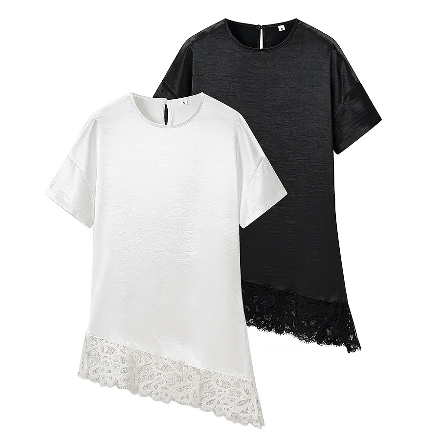 Dave&Di European And American Popular Fashion Trend 2-color Short Sleeved Lace T-shirt For Women
Dave&Di European And American Popular Fashion Trend 2-color Short Sleeved Lace T-shirt For Women