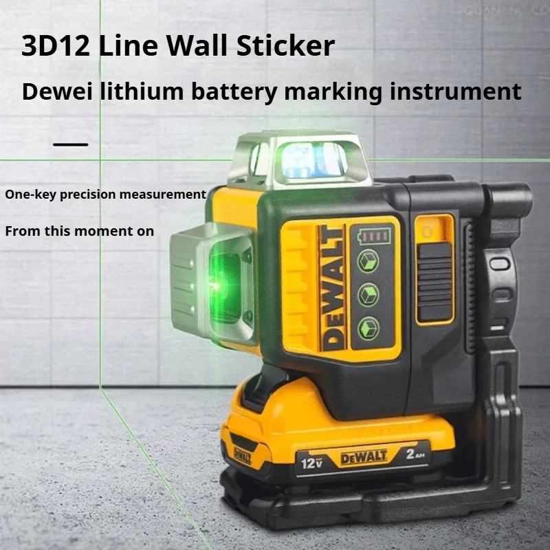 Dewalt DW089LG 3 Sides*360 Degree Vertical 12V Lithium Battery 12 Lines Laser Level Horizontal Green Light Level Meter Outdoor
Dewalt DW089LG 3 Sides*360 Degree Vertical 12V Lithium Battery 12 Lines Laser Level Horizontal Green Light Level Meter Outdoor