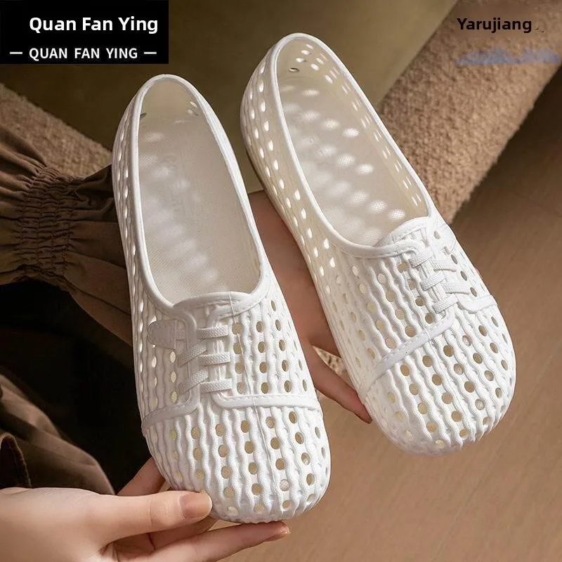 Women's Summer Thick Bottom Slip-On Sandals Breathable Hollow out Soft Sole Nurse Shoes Casual Beach Head Cover Ladies Slippers
Women's Summer Thick Bottom Slip-On Sandals Breathable Hollow out Soft Sole Nurse Shoes Casual Beach Head Cover Ladies Slippers