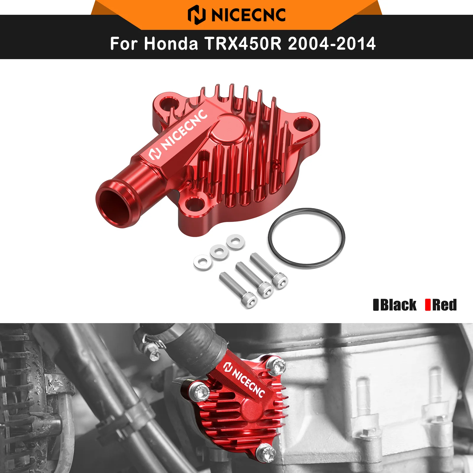 NICECNC For Honda TRX450R 2004-2014 ATV Aluminum Thermostat Cover TRX450ER 2006-2014 Replaces 19321-HP1-670 ATV Accessories
NICECNC For Honda TRX450R 2004-2014 ATV Aluminum Thermostat Cover TRX450ER 2006-2014 Replaces 19321-HP1-670 ATV Accessories