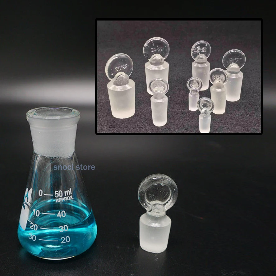 14/23 19/26 24/29 29/32 Joint Glass Solid Stopper Plug Cap Lab Glass Penny Head Glass Hollow Stopper with Closed Bottom,2Pcs/Set
14/23 19/26 24/29 29/32 Joint Glass Solid Stopper Plug Cap Lab Glass Penny Head Glass Hollow Stopper with Closed Bottom,2Pcs/Set