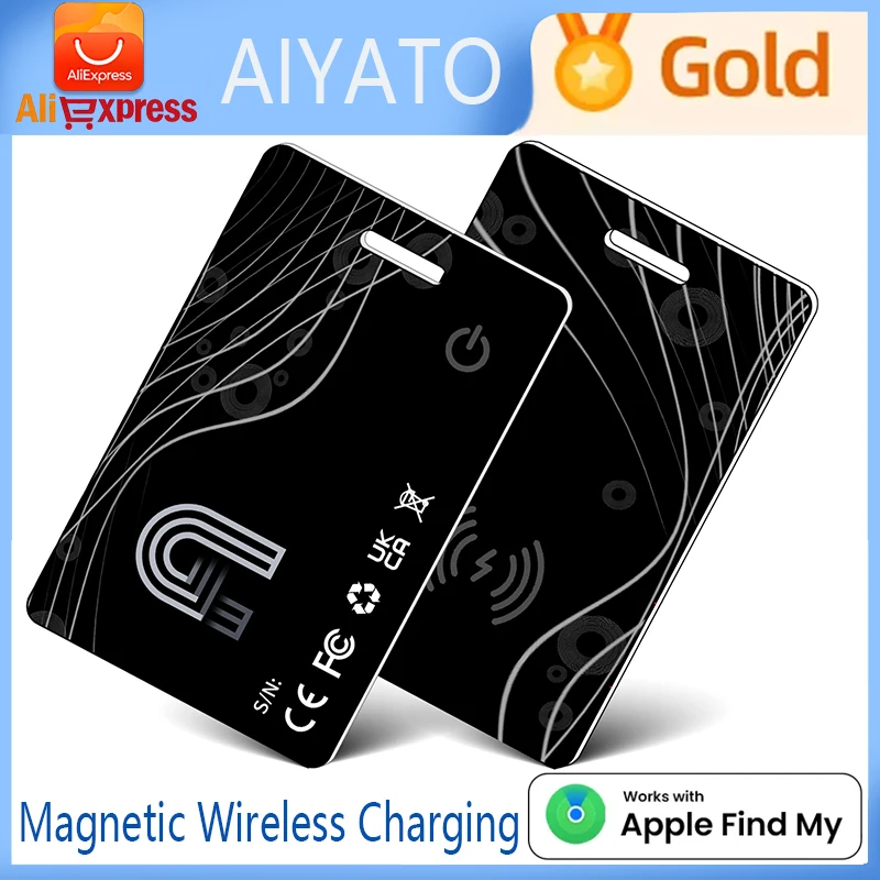 AIYATO Wallet Tracker Card Magnetic Wireless Charging GPS Smart Tag Luggage Locator Work for Apple Find My APP Air Tags for IOS
AIYATO Wallet Tracker Card Magnetic Wireless Charging GPS Smart Tag Luggage Locator Work for Apple Find My APP Air Tags for IOS