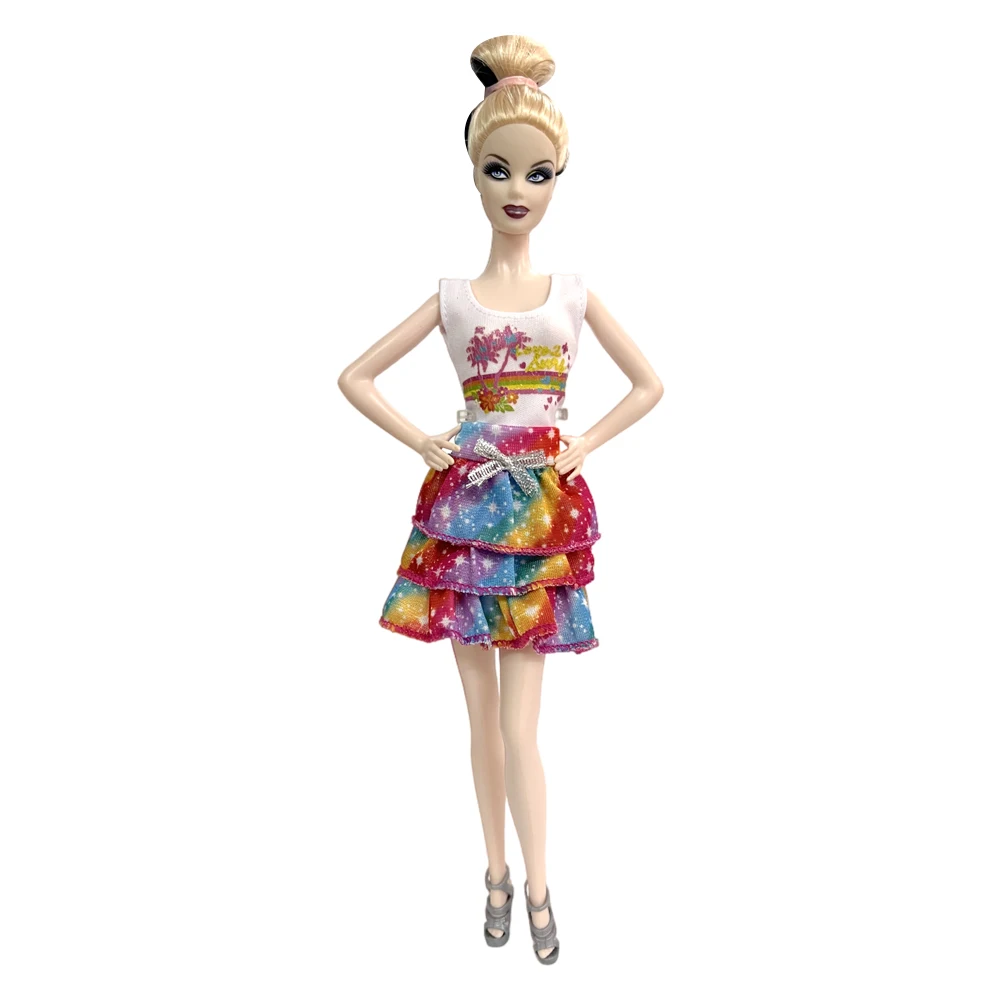 1 Pcs Rainbow Doll Dress For 11.5 Inch Doll Clothes 1/6 Doll Clothes 30cm Doll Clothing White Shirt Fashion Suit
1 Pcs Rainbow Doll Dress For 11.5 Inch Doll Clothes 1/6 Doll Clothes 30cm Doll Clothing White Shirt Fashion Suit