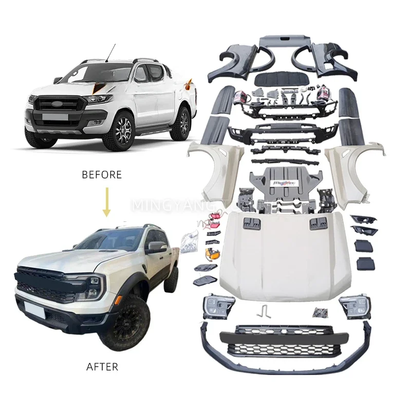 Mingyang tuning Wide body kit car bumpers for ranger 2012-2021 T6 T7 T8 upgrade Ranger Raptor 2022 T9 bodykit
Mingyang tuning Wide body kit car bumpers for ranger 2012-2021 T6 T7 T8 upgrade Ranger Raptor 2022 T9 bodykit