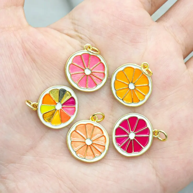 2Pcs Lemon Slice Food Gold Color Charms Enamel Pendant Copper Approx 15.6x20.4mm Jewelry Special Gift For Women
2Pcs Lemon Slice Food Gold Color Charms Enamel Pendant Copper Approx 15.6x20.4mm Jewelry Special Gift For Women