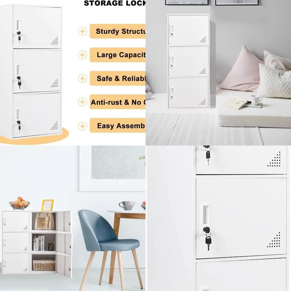Белый 3-дверный стальной шкафчик для решения для хранения дома, офиса и школы
Белый 3-дверный стальной шкафчик для решения для хранения дома, офиса и школы