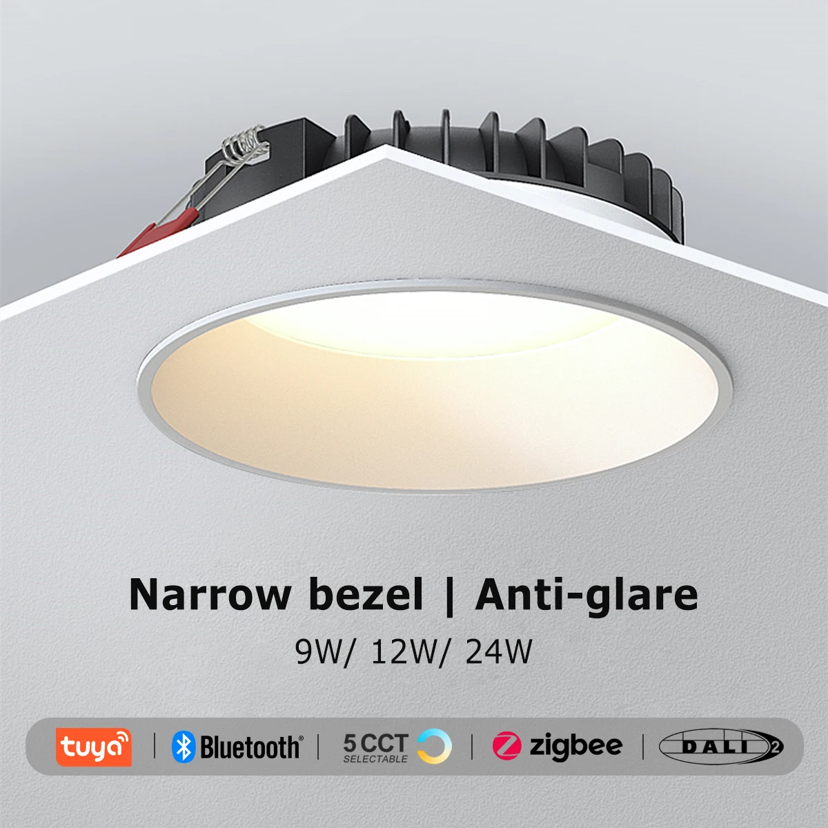 Zigbee/5 CCT Переключаемый/Материнарный/DALI Встраиваемый светодиодный потолочный светильник с узкой рамкой Антибликовый потолочный светильник Спальня Кухня Гостиная
Zigbee/5 CCT Переключаемый/Материнарный/DALI Встраиваемый светодиодный потолочный светильник с узкой рамкой Антибликовый потолочный светильник Спальня Кухня Гостиная