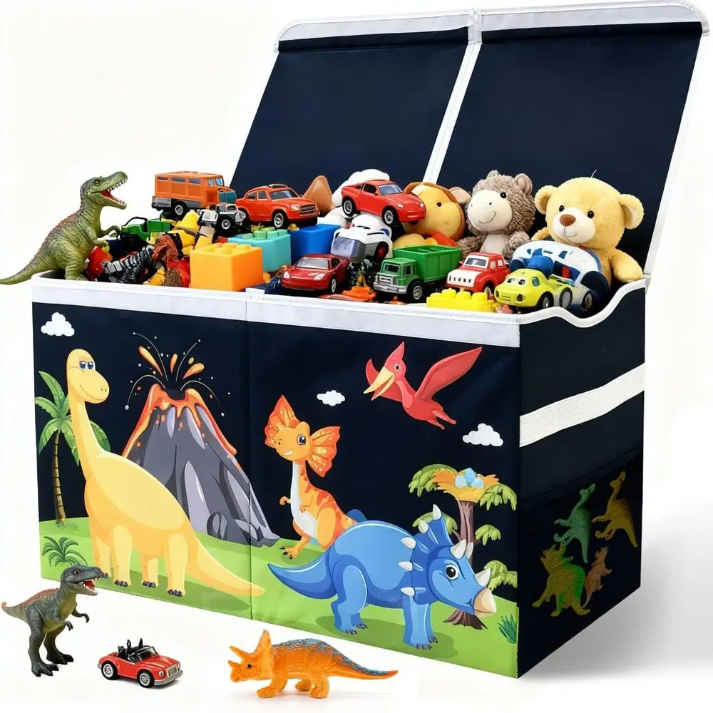 Extra Large Foldable Toy Organizer with Removable Dividers and Split Lid for Toys, Books, and Clothing Storage
Extra Large Foldable Toy Organizer with Removable Dividers and Split Lid for Toys, Books, and Clothing Storage