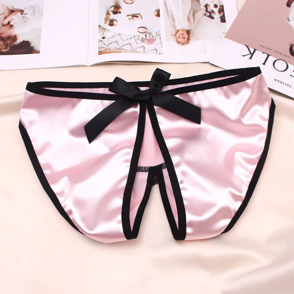Women Silk Crotchless Thong G-string Panties Satin Comfortable Soft Lingerie Briefs Low Waist Large Size Sexy Triangle Shorts
Women Silk Crotchless Thong G-string Panties Satin Comfortable Soft Lingerie Briefs Low Waist Large Size Sexy Triangle Shorts
