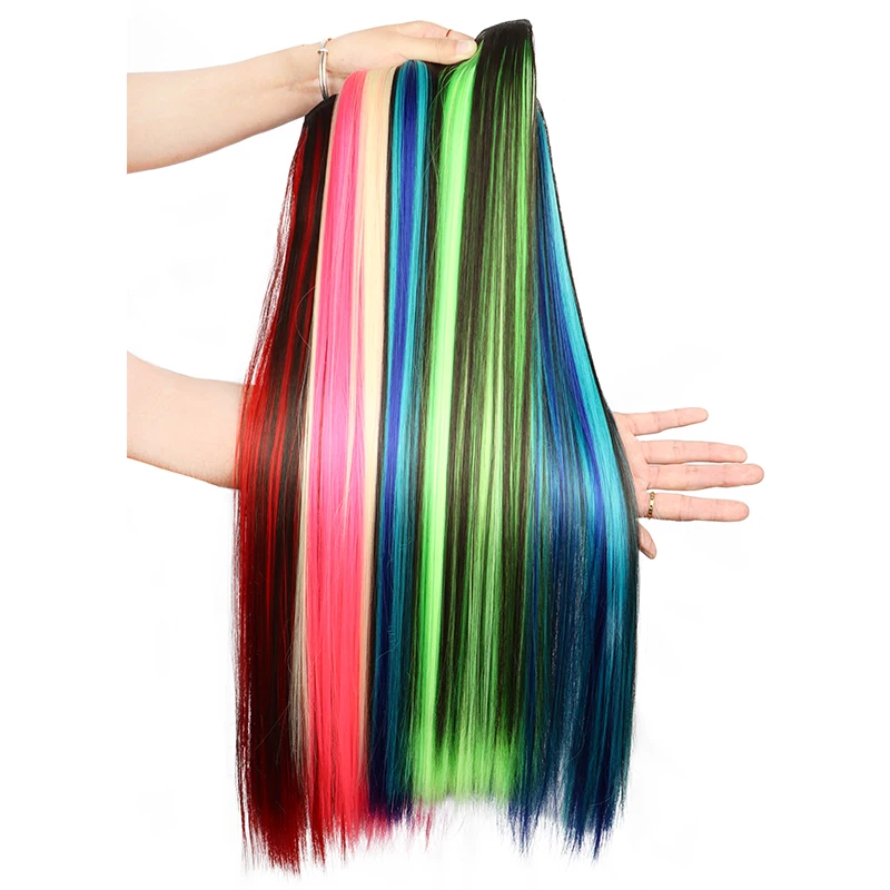 WIGSIN Synthetic 60cm A Piece Of 5Clips Hair Highlight Dyeing Colorful Long Straight Hair Piece In Hair Extension for Women
WIGSIN Synthetic 60cm A Piece Of 5Clips Hair Highlight Dyeing Colorful Long Straight Hair Piece In Hair Extension for Women