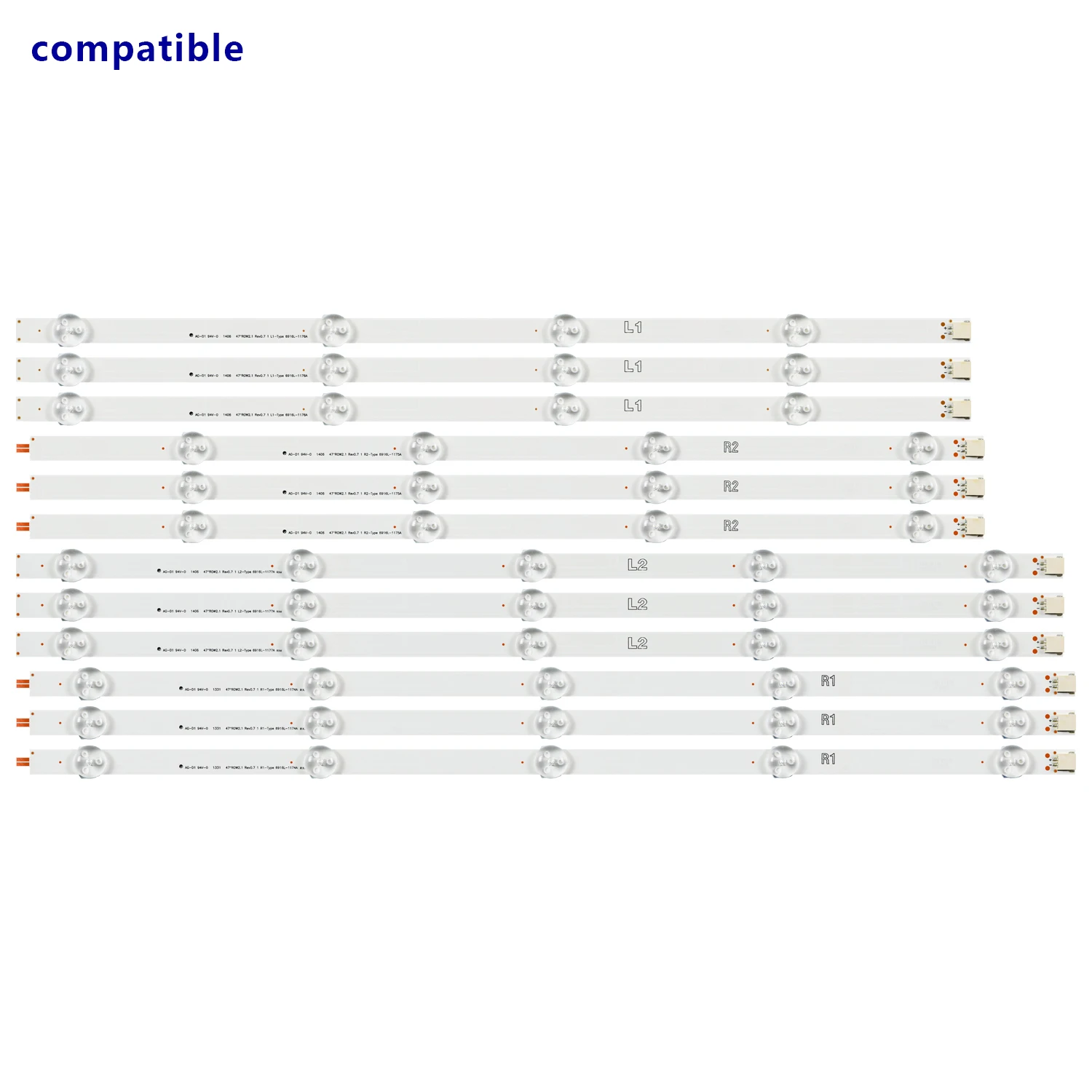 LED Backlight strip For 47LN519C 47LN575U 47LA620V 47LN577V 47LA621S 47LP360C 47LN613V 47LA6208
LED Backlight strip For 47LN519C 47LN575U 47LA620V 47LN577V 47LA621S 47LP360C 47LN613V 47LA6208