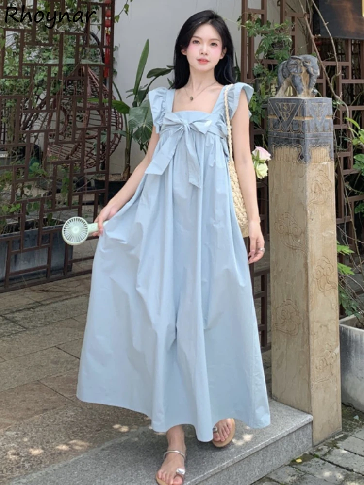 Women Dress Flying Sleeve A-line High Waisted Vintage Gentle Summer Aesthetic Sweet Girlish Elegant Vestidos Minimalist Clothing
Women Dress Flying Sleeve A-line High Waisted Vintage Gentle Summer Aesthetic Sweet Girlish Elegant Vestidos Minimalist Clothing