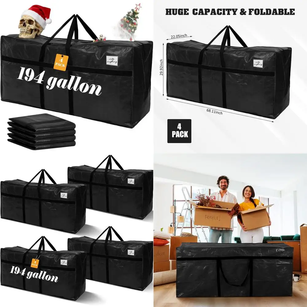 Большие сумки для хранения рождественской елки на молнии емкостью 194 галлонов с ручками, сверхпрочные складные сумки для различных размеров деревьев (черные)
Большие сумки для хранения рождественской елки на молнии емкостью 194 галлонов с ручками, сверхпрочные складные сумки для различных размеров деревьев (черные)