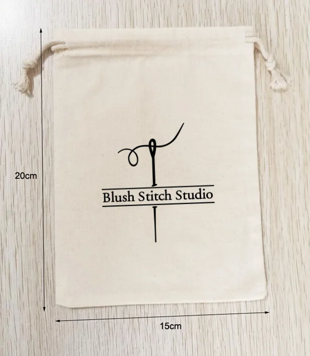 100PCS Customised Logo 15x20cm Natural Cotton Bags Drawstring Gift Pouches Printed With Black Logo
100PCS Customised Logo 15x20cm Natural Cotton Bags Drawstring Gift Pouches Printed With Black Logo
