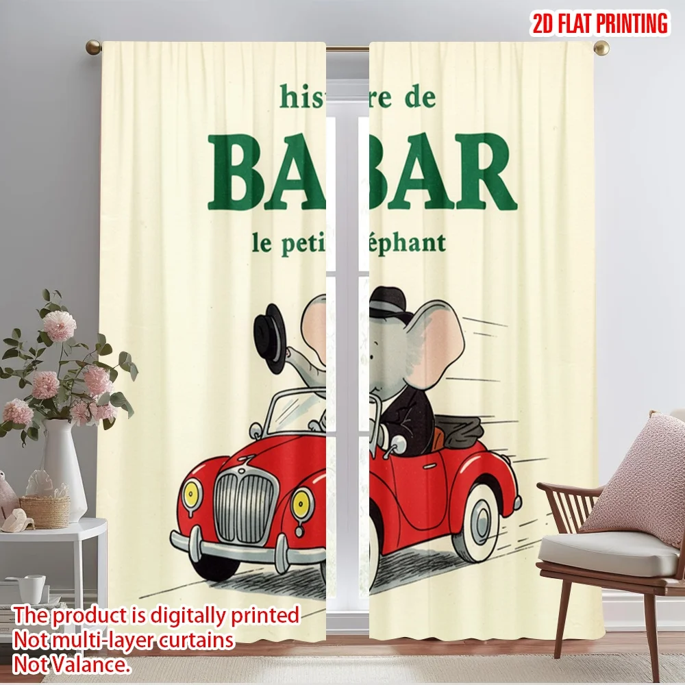 2pcs 2D flat printing Scene Curtains Histoire Babar Elephant Car 100% Polyester Fabric Without Electricity 0 Use for Holiday
2pcs 2D flat printing Scene Curtains Histoire Babar Elephant Car 100% Polyester Fabric Without Electricity 0 Use for Holiday
