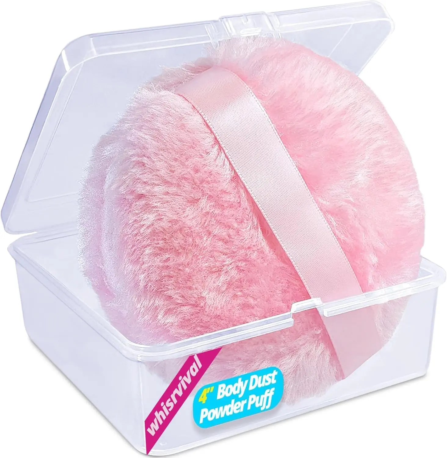 4" Soft Fluffy Body Powder Puff with Case, Washable Travel Size Pink for Even Application
4" Soft Fluffy Body Powder Puff with Case, Washable Travel Size Pink for Even Application