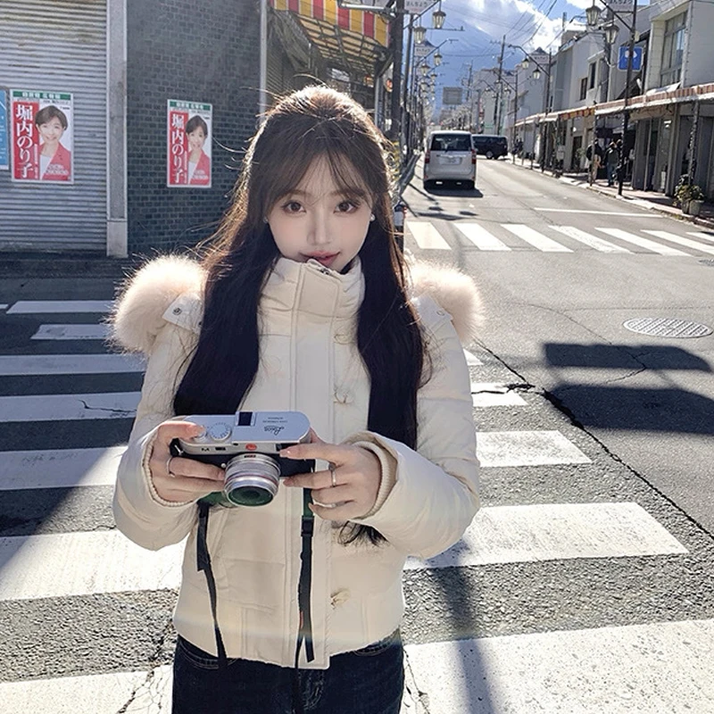 Корейский стиль, хлопковая стеганая куртка, зимняя женская студенческая куртка-пуховик с большим меховым воротником, утепленная куртка на молнии для девочек, свободное верхнее пальто
Корейский стиль, хлопковая стеганая куртка, зимняя женская студенческая куртка-пуховик с большим меховым воротником, утепленная куртка на молнии для девочек, свободное верхнее пальто